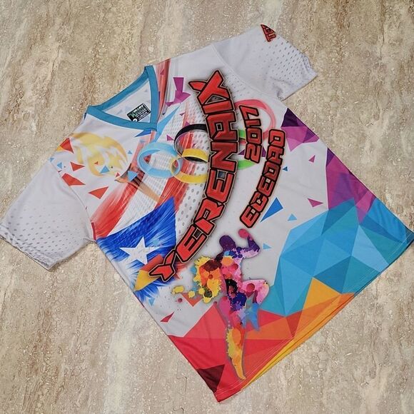 WILLIES SHIRTS OLYMPIC 17 COLOR POLY JERSEY TEE SIZE MEDIUM - Picture 1 of 5